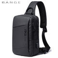 BANGE Новая модная универсальная спортивная технологичная USB-сумка для груди для мужчин для бизнеса