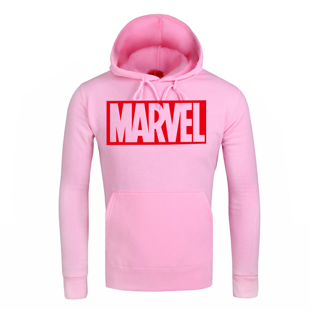 MARVEL Red Letter Printing Fashion Mens Hoodies Autumn Winter Brand Sweatshirts Men Top Coat Male Hooded Sweatshirt MARVEL