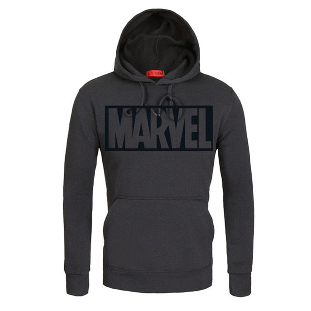 MARVEL Красное Печать Мода Мужские Худи Осень Зима Брендовые Толстовки Мужчины Верхняя Одежда Мужская Худи MARVEL