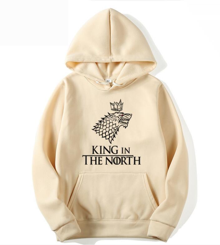 Game of Thrones Wolf худи Poleron Hombre Модная уличная одежда Хлопковая толстовка Пуловер Мужчины женщины Худи Свитшоты мужские Толстовки