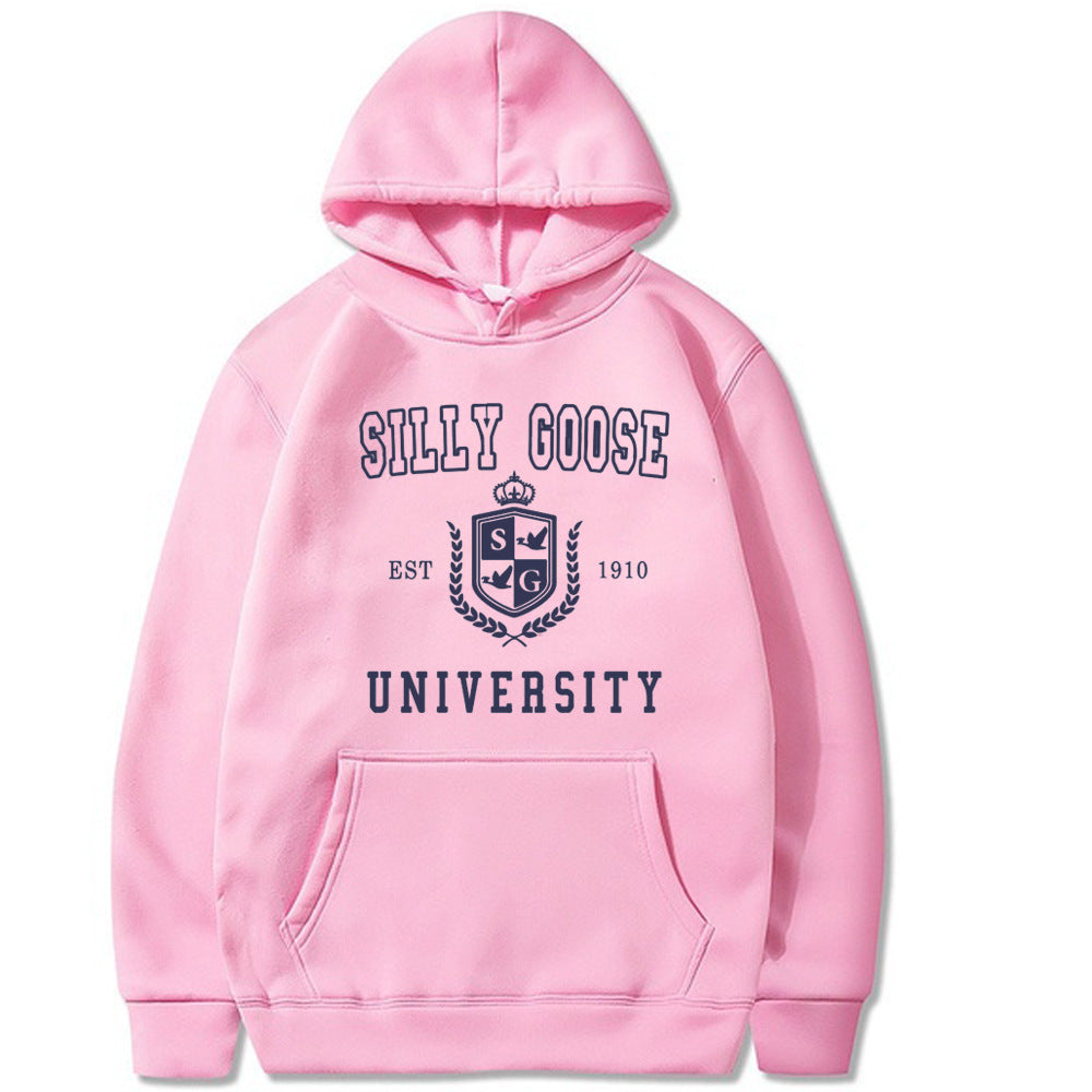 Толстовка с капюшоном Silly Goose University свободного кроя с принтом