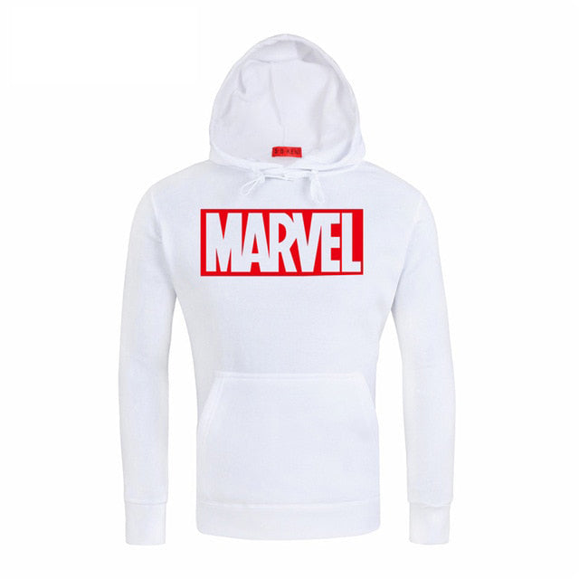 MARVEL Красное Печать Мода Мужские Худи Осень Зима Брендовые Толстовки Мужчины Верхняя Одежда Мужская Худи MARVEL