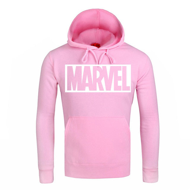 MARVEL Red Letter Printing Fashion Mens Hoodies Autumn Winter Brand Sweatshirts Men Top Coat Male Hooded Sweatshirt MARVEL