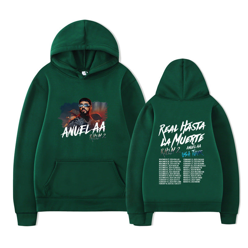 Rapper Anuel AA Real Hasta La Muerte Толстовки Мужская Одежда H