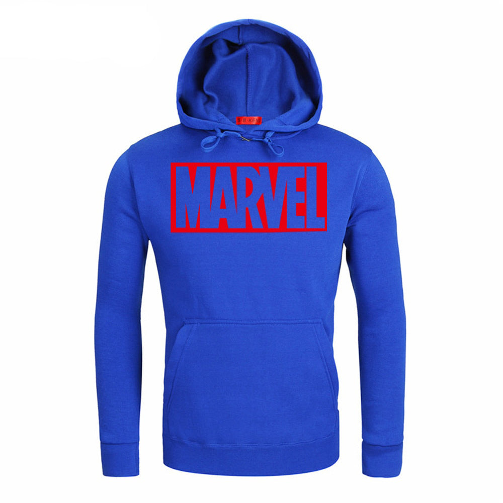 MARVEL Red Letter Printing Fashion Mens Hoodies Autumn Winter Brand Sweatshirts Men Top Coat Male Hooded Sweatshirt MARVEL