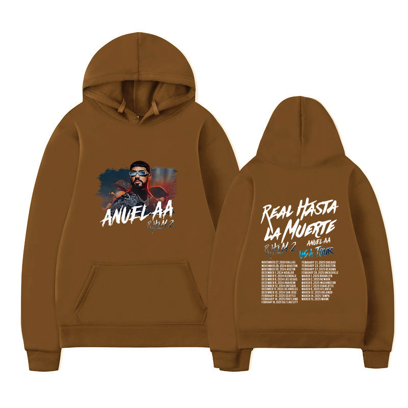 Rapper Anuel AA Real Hasta La Muerte Толстовки Мужская Одежда H