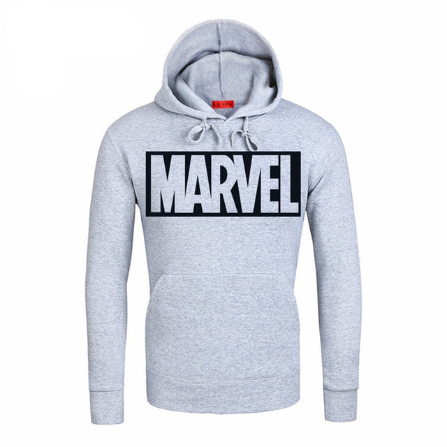 MARVEL Red Letter Printing Fashion Mens Hoodies Autumn Winter Brand Sweatshirts Men Top Coat Male Hooded Sweatshirt MARVEL