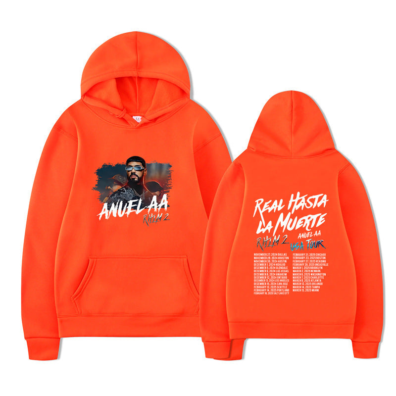 Rapper Anuel AA Real Hasta La Muerte Толстовки Мужская Одежда H