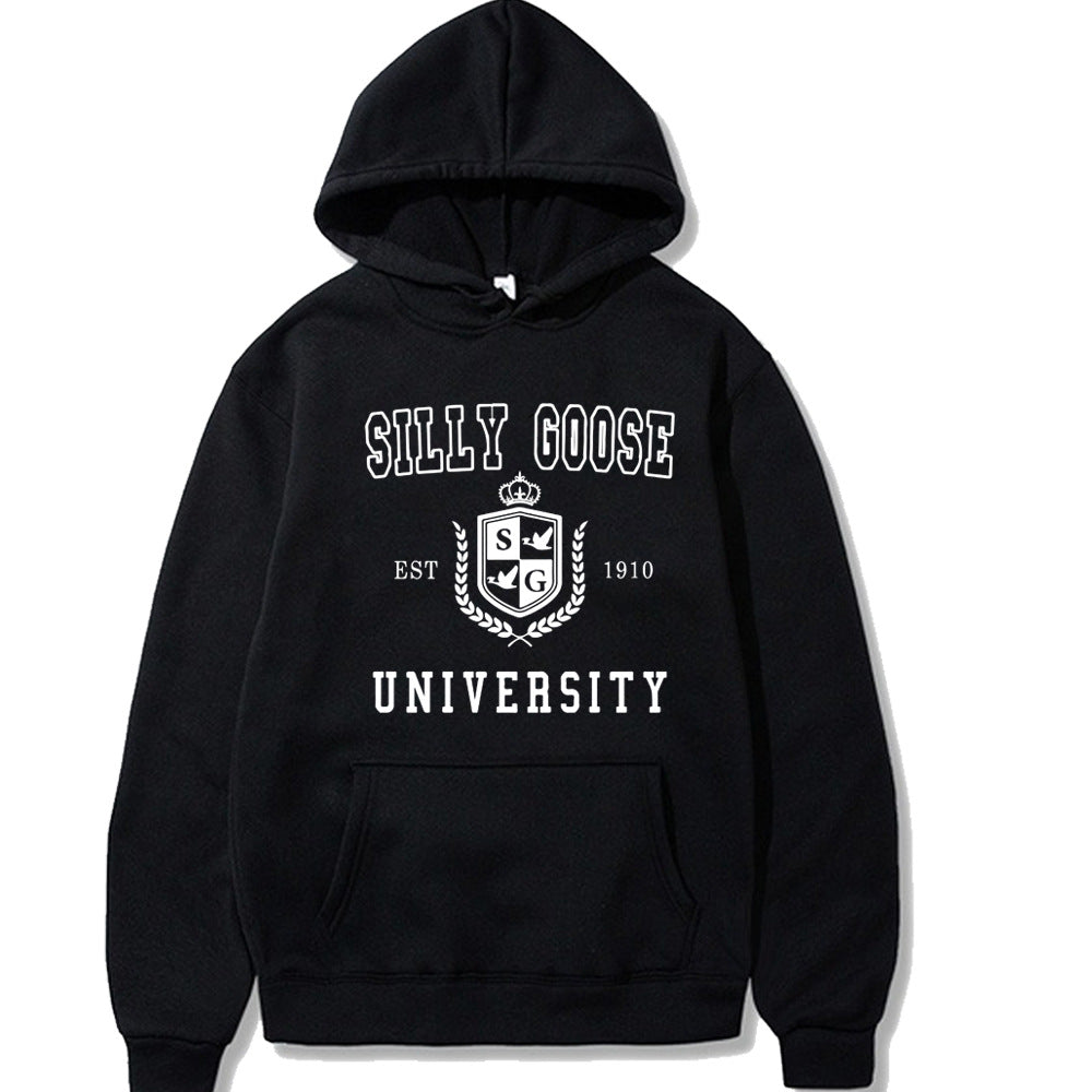 Толстовка с капюшоном Silly Goose University свободного кроя с принтом