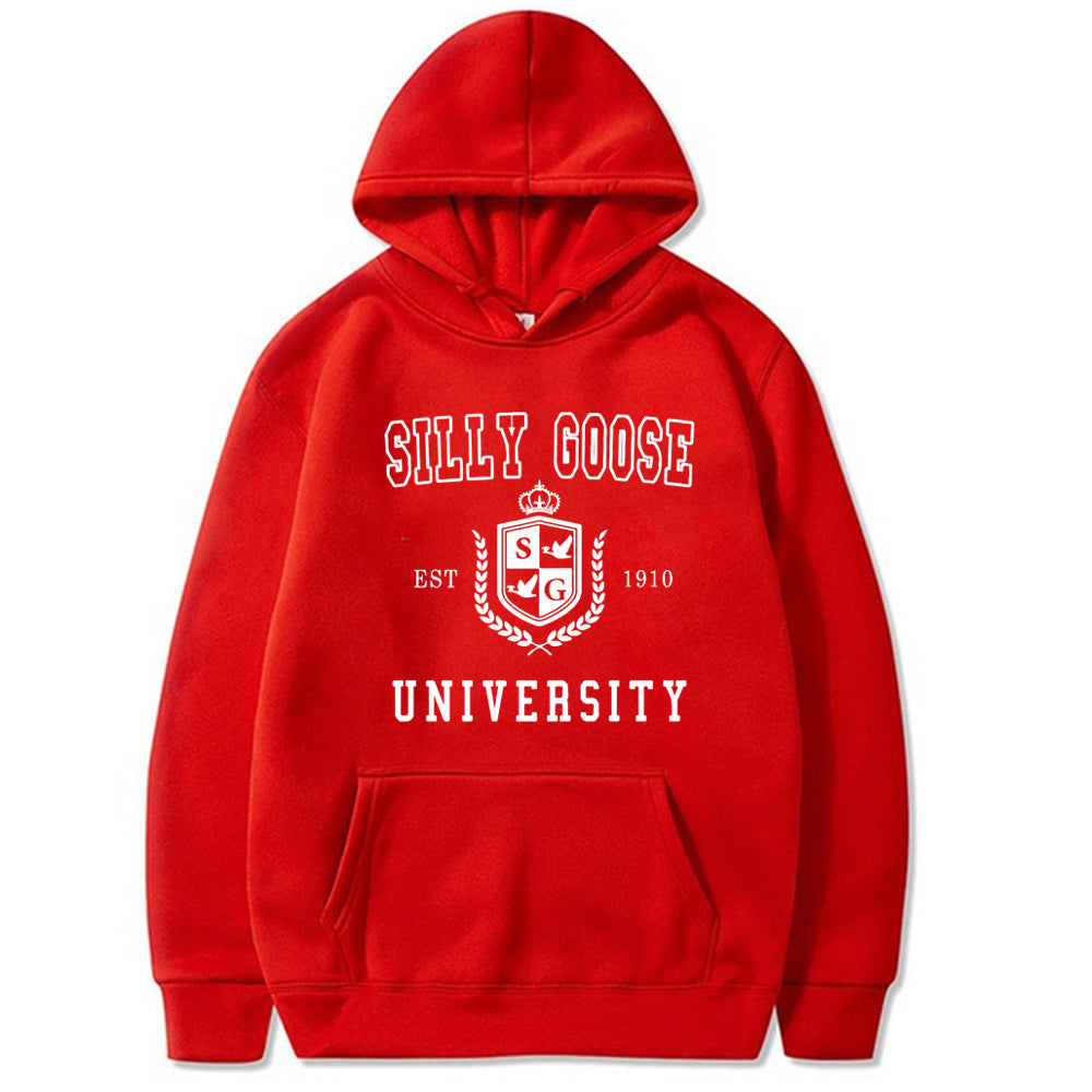 Толстовка с капюшоном Silly Goose University свободного кроя с принтом