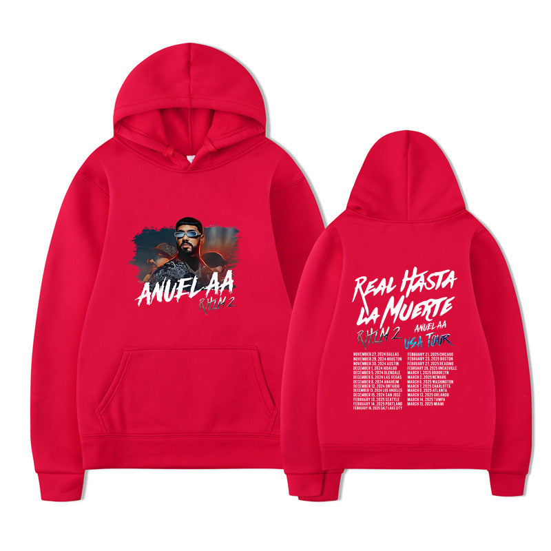 Rapper Anuel AA Real Hasta La Muerte Толстовки Мужская Одежда H