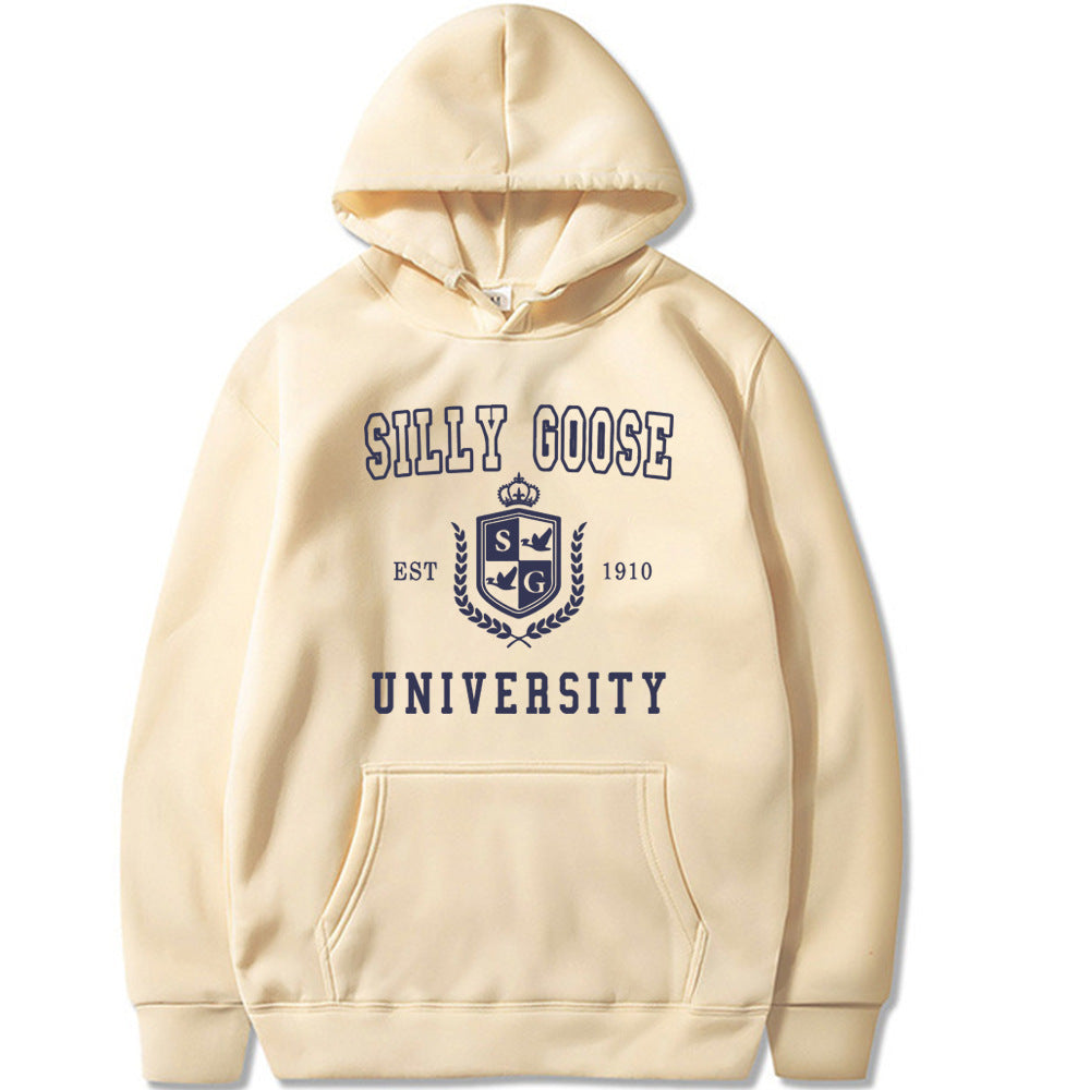 Толстовка с капюшоном Silly Goose University свободного кроя с принтом